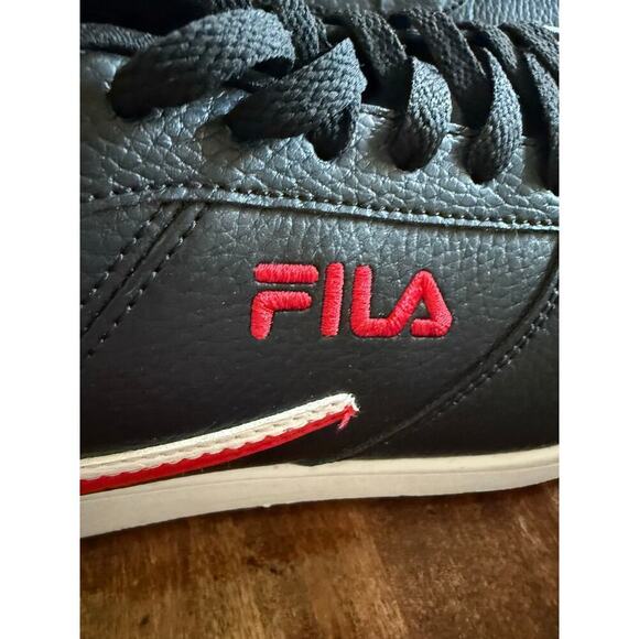 Fila Men’s A-Low Black Red White Leather Lace Up Trainers Sneakers size 12 main image 6